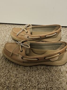 Sperry Women’s Oat Linen Angelfish Boat Shoes - Slip On